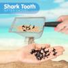 4E's Novelty 2X Shark Tooth Sifter for Beach with 2X Small Mesh Beach Bag for Shell Collecting, Metal Sand Scoop for Picking Up Shells - Beach Toys for Kids (2 Sets) view 2