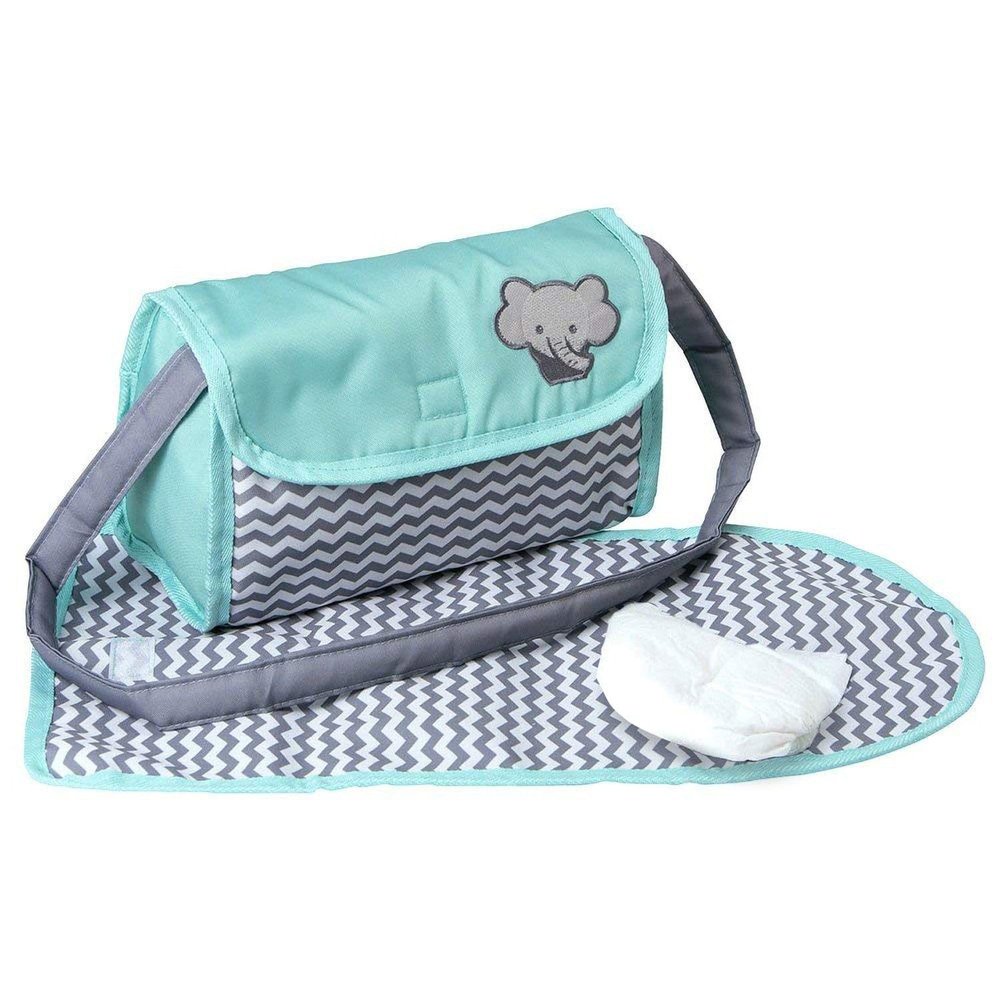 Adora Zigzag Baby Doll Diaper Bag & Doll Accessories Set - Includes Changing Mat, Diaper and Diaper Bag for Ages 3 and Up - Zig Zag Print