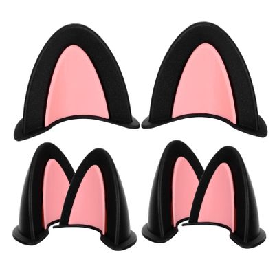 OUNONA 3pairs Cute Cat Ear Ornaments Creative and Fashionable Motorcycle Accessories for Boys and Girls and Adults Adorable Decoration for Unique Style