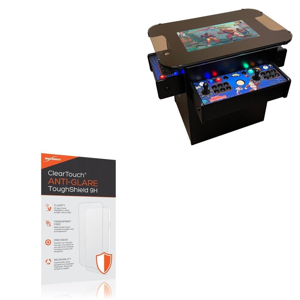BoxWave Screen Protector Compatible With Dream Arcades 4-Player Dreamcade 2.0 Cocktail Arcade - ClearTouch Anti-Glare ToughShield 9H (2-Pack), Anti-Glare 9H Tough Flexible Film Screen Protector