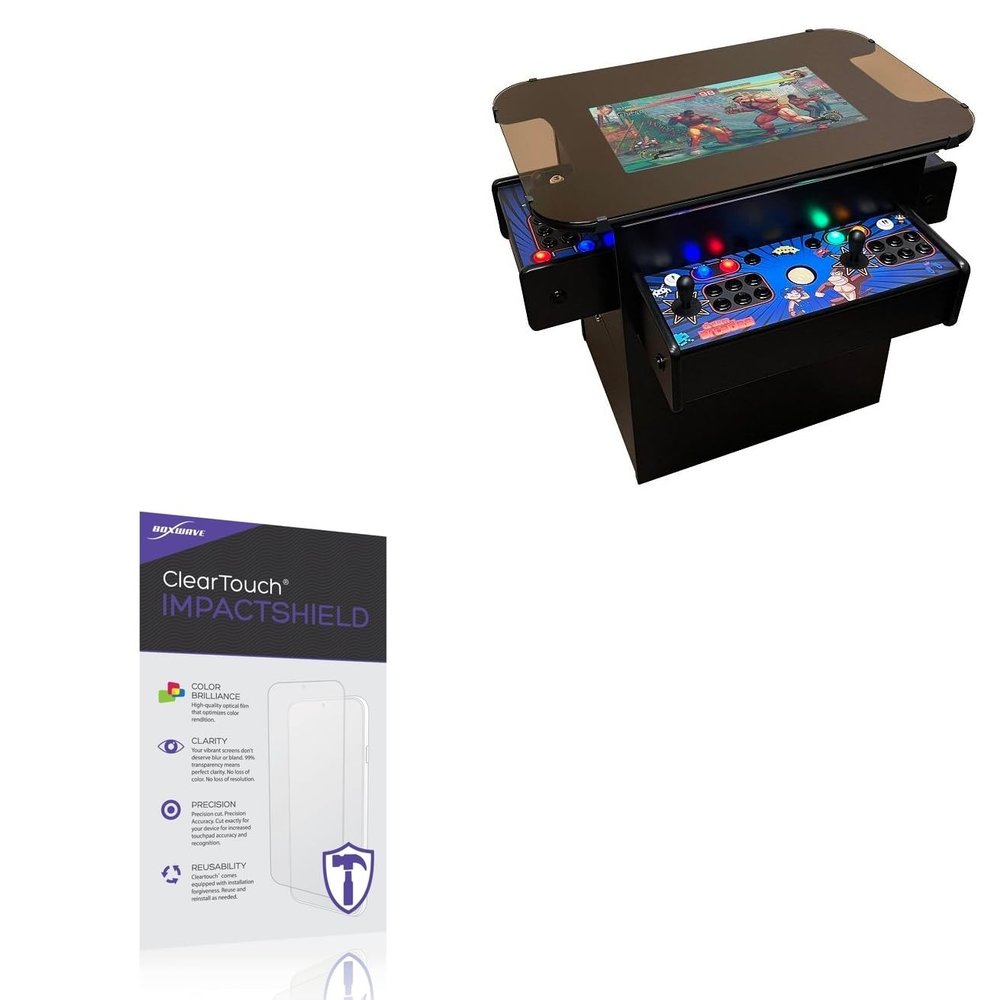 BoxWave Screen Protector Compatible With Dream Arcades 4-Player Dreamcade 2.0 Cocktail Arcade - ClearTouch ImpactShield (2-Pack), Impenetrable Screen Protector Flexible Film