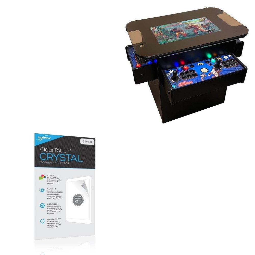 BoxWave Screen Protector Compatible With Dream Arcades 4-Player Dreamcade 2.0 Cocktail Arcade - ClearTouch Crystal (2-Pack), HD Film Skin - Shields From Scratches