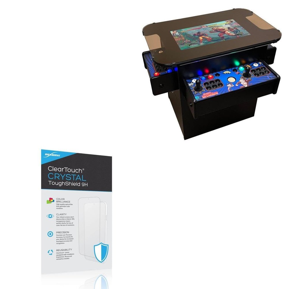 BoxWave Screen Protector Compatible With Dream Arcades 4-Player Dreamcade 2.0 Cocktail Arcade - ClearTouch Crystal ToughShield 9H (2-Pack), Clear 9H Tough Flexible Film Screen Protector