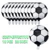 10 Pcs Soccer Balloons 20 Inch Soccer Ball Pattern Foil Ballon for Soccer Themed Birthday Party Suppiles Soccer Game Day Decorations view 3