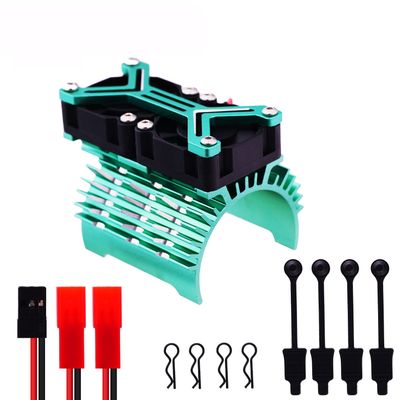 Mesimsple 4274 4068 Motor Fan & Body Clips for Arrma 1/7 1/8 RC Cars Felony Infration Limitless Kraton Outcast Notorious 6S Motor Heatsink 40mm 42mm Cooling Fan Upgrades Parts Green