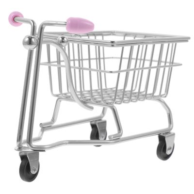 BUGUUYO Shopping Trolley Toy Holder Multi-functional Makeup Sponge Drying Rack for Home Decor Decorative Desk Organizer for Bedroom Living Room Office Random Handle Color