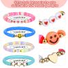 ZHLISHQINJJ 100 Pcs Friendship Bracelets for Women Bead Colorful Surfer Heishi Bracelet Set , Cute Clay Beaded Bulk Bracelets Stretch bracelets Clay for Women Stackable Bohemian Summer Beach Party, Valentine's Day, Birthday Gifts view 2
