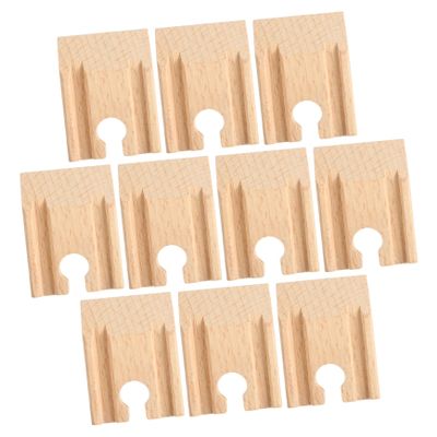 VICASKY 10pcs Wooden Train Track Accessories Expand Your Train Smooth Surface for Model