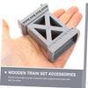 VICASKY 9pcs Train Track Bridge Supports for Riser Accessories Random Grey Green Colors for Play and Building Creative Rail Designs view 2