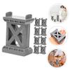 VICASKY 9pcs Train Track Bridge Supports for Riser Accessories Random Grey Green Colors for Play and Building Creative Rail Designs view 4