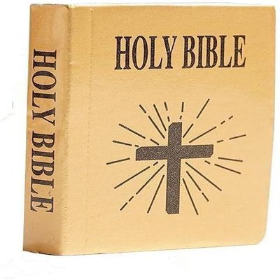 Seadiquiet Mini Bible Pocket Book 1/12 Dollhouse Miniature Book Bookshelf Bedroom Library Accessories Dollhouse Accessories