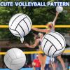 10 Pcs Volleyball Balloons 20 Inch Volleyball Pattern Foil Ballon for Volleyball Themed Birthday Party Suppiles Volleyball Game Day Decorations view 4