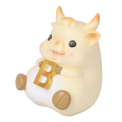 Abaodam Cattle Shape Coin Bank for Boy Girl Unbreakable Piggy Bank Gift Creative Desktop Decor for Saving Coins and Bills Cute Cow Design for Boy Girl and Teens