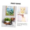 Abaodam Cattle Shape Coin Bank for Boy Girl Unbreakable Piggy Bank Gift Creative Desktop Decor for Saving Coins and Bills Cute Cow Design for Boy Girl and Teens view 3