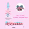 Carly The Cotton Candy Fox 7.5 Inches - 3D Printed Fidget Fantasy Creature view 3
