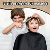 Kids Barber Shop Pretend Play Toy with Toolbelt, Kids Shaving Kit for Boys, Haircut Kit for Boys 3+ Year Old Birthday Gift, Hair Salon Toddler Play Set, with Storage Box for Role Play, Black view 3