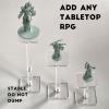 AAiphuwew 3pcs Combat Risers for Flying Miniatures, Adjustable Height Multi-Tiered Raised Platforms Flying Miniatures Combat Riser for Tabletop RPG and Board Games view 3