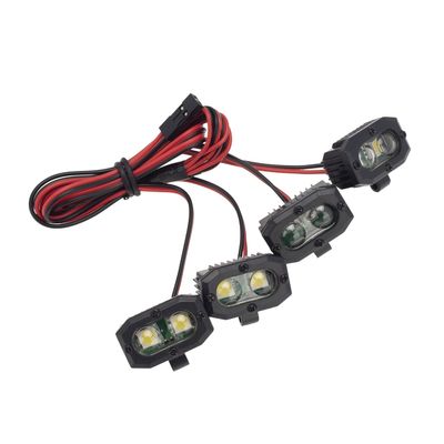 NXUEBDU RC Crawler LED Light Kit - Bumper & Headlights for 1/10 Scale Trx4, Trx6, Scx10, Wraith, Redcat Gen 8 - IP67 Waterproof Off-Road Upgrade Accessories