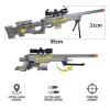 AGM MASTECH AWM Foam Dart Blaster, Shell Ejecting Model with Scope, Metal Components, Foldable Stock, 40 Darts, 20 Shells. Tactical CS Game Prop for Teens 14+ and Adults (Gold) view 2