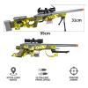 AGM MASTECH AWM Foam Dart Blaster, Shell Ejecting Model with Scope, Metal Components, Foldable Stock, 40 Darts, 20 Shells. Tactical CS Game Prop for Teens 14+ and Adults (Green) view 2