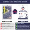 20-Pack One Touch Sleeved-Card Magnetic-Holders - 35PT Trading Card Holders, UV Protection Clear Acrylic Card Cases, Magnet Case Protectors for Game Cards, Baseball Cards, Sports Cards, Standard Cards view 3