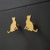 AIDUIXAP Brass Creative Bear Cat Butterfly Shape Furniture Drawer Knobs Cabinet Door Copper Single Hole Handle Children's Cartoon Handle 1Pcs (Color : Butterfly) view 3