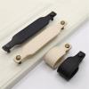 ACLDOYYV 128mm Leather Kitchen Handles Nordic Drawer Cabinet Knobs and Wardrobe Handles Furniture Door Pulls Hardware 1Pcs (Color : 10) view 4