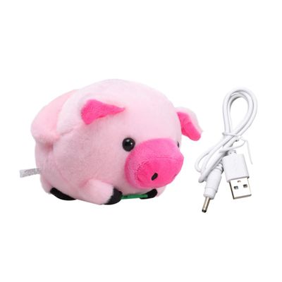 Hemoton Electric Plush Music Doll USB Charging Jumping Toy Songs Recording Feature Interactive Singing Plush Pig for Boys and Girls Christmas