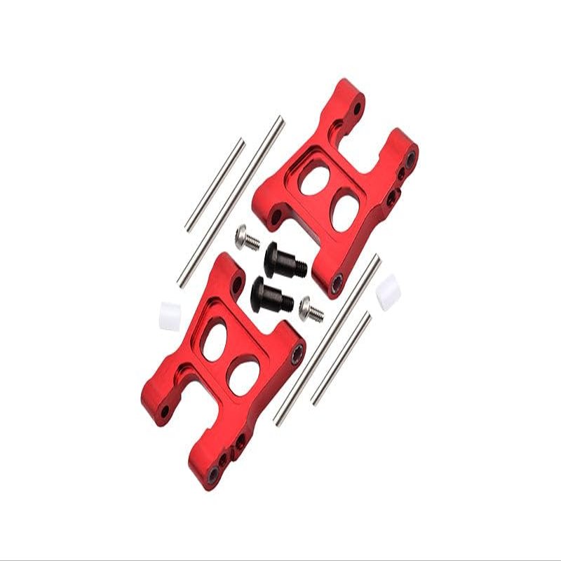 Aluminum 7075 Alloy Front Or Rear Lower Suspension Arms for Traxxas 1/18 4WD LaTrax Rally 75054 Upgrade Parts - Red