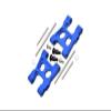 Aluminum 7075 Alloy Front Or Rear Lower Suspension Arms for Traxxas 1/18 4WD LaTrax Rally 75054 Upgrade Parts - Blue view 1