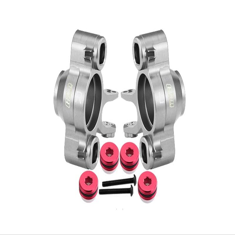 Aluminum 7075 Alloy Front Axle Carriers for Traxxas 1/10 E-Revo 2.0 VXL Brushless 86086-4 Upgrades - Silver