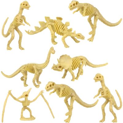 Rhode Island Novelty 8pc Mesh Bag Dinosaur Fossil Assortment