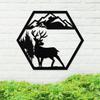 Metal Deer Sign, Deer Metal Sign, Metal Wall Art, Housewarming Gift, Home Decor, Backyard Sign, Wedding Gift, Metal Nature Sign view 1