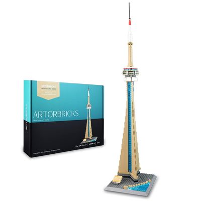 ArtorBricks CN Tower Model Building Kit  400-Piece Premium Architectural Set, Compatible with Major Brands, Detailed Landmark Replica for Collectors & Hobbyists (28 Tall, 6.9 Base)