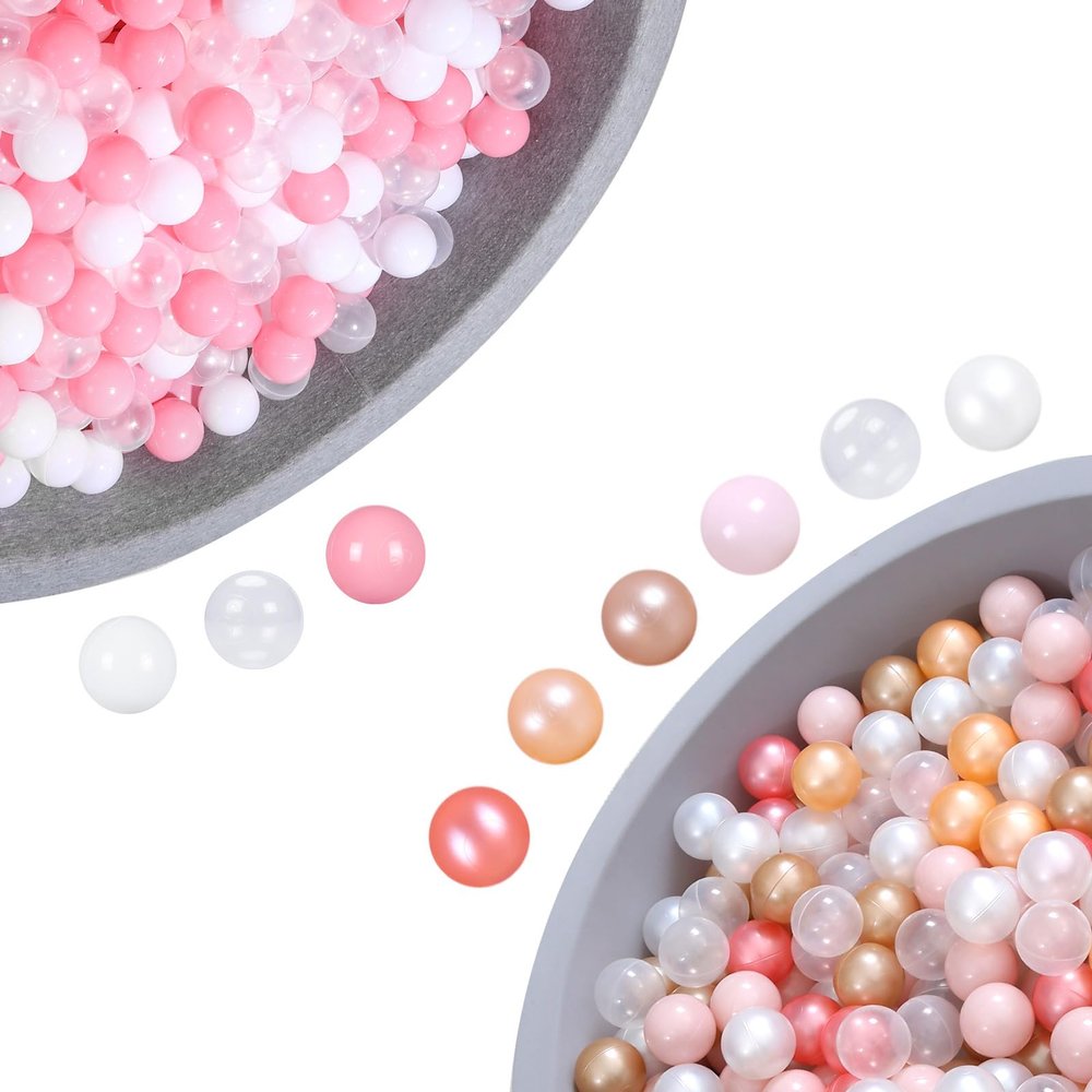 Heopeis Ball Pit Balls Play Balls - 200 Pieces Baby Soft Plastic Balls BPA&Phthalate Free Non-Toxic Crush Proof Play Balls for 1 2 3Years Old Toddlers Baby Kids Birthday Pool Tent Party