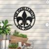 Metal Name Sign, Custom Metal Sign, Metal Name Sign, Fleur De Lys Sign, Family Name Sign, Metal Family Sign, Custom Name Sign, Home Decor view 1