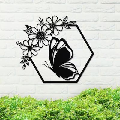 Metal Butterfly Sign, Metal Nature Sign, Housewarming Gift, Wedding Gift, Metal Sign, Metal Gift, Home Decor, Backyard Sign, Metal Wall Art