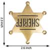 Finduat Metal Western Sheriff Badge for Party Favors Supplies, School Carnival Prizes, Party Bag Gift Fillers view 4