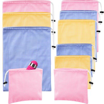 Amylove 9 Pcs Satin Drawstring Gift Bags for Adult, Macaron Color