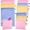 Amylove 9 Pcs Satin Drawstring Gift Bags for Adult, Macaron Color view 1