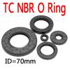 GTPBAO Gasket Rotating 2 Pieces TC Black Nitrile Rubber Oil Seal Gasket, Shaft Oil Seal Inner Diameter 70mm Radial Shaft Seals Seal Resistant (Color : 2pcs, Size : 70-90-13mm) view 2