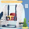 7 in 1 Toddler Slide and Swing Set, Kids Freestanding Slide Climber with Adjustable Swing and Basketball Hoop, Soccer Golf and Ring Toss Game, Indoor Outdoor Playset for Toddlers Age 1-3 view 4