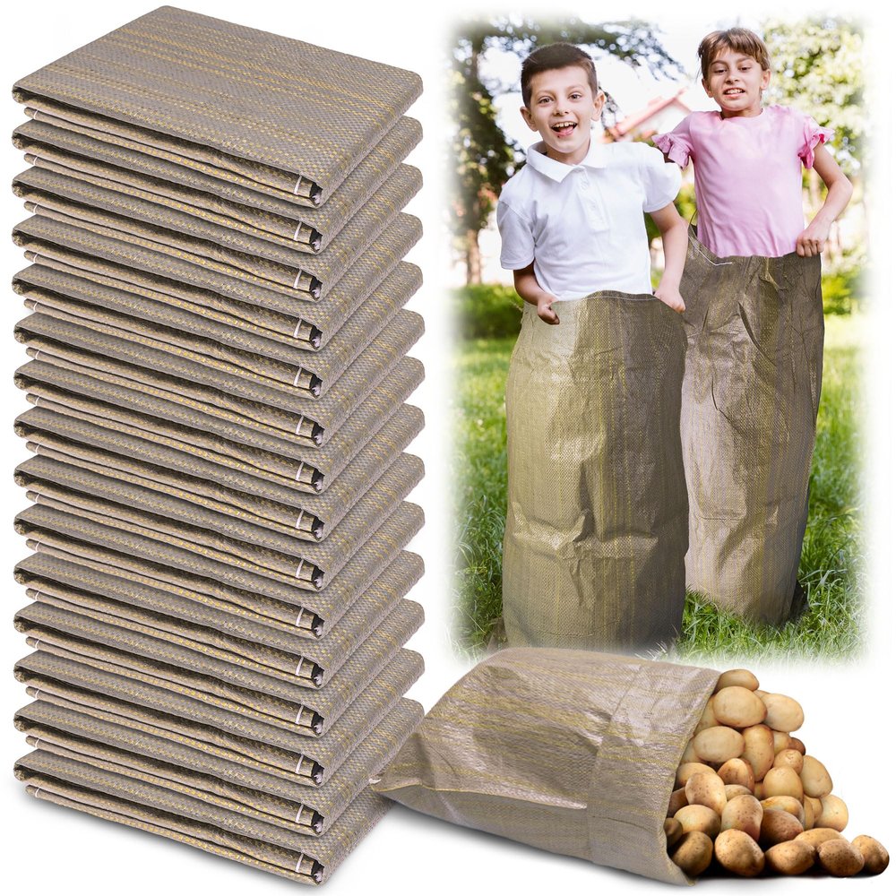 Potato Sack Race Bags,24"x40" Outdoor Lawn Games for adults and kids,large Gunny Sacks Burlap Bags,Suitable for Outdoor Sports Games, Birthday Parties, Outdoor Family Gatherings, Barbecues (10 Pack)