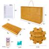 GOTHINK Mexican Train Dominoes Set, Double 12 Dominos Set for Kids Adults and Family, Dominoes Tile Board Game with Tiles Holders*8, Colorful Metal Trains*9, Wooden Hub, Scoreboards*2, Wooden Case view 2