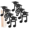 20 Graduation Cupcake Toppers,24pcs Class of 20 Grad Note Food Appetizer Picks Grad Cake Dessert Picks Graduation Party Decorations view 1