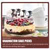 20 Graduation Cupcake Toppers,24pcs Class of 20 Grad Note Food Appetizer Picks Grad Cake Dessert Picks Graduation Party Decorations view 4