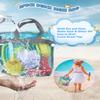 Beach Toys for Toddlers 1-3, Beach Toy Sand Toy for Kids Ages 4-8, 2 Collapsible Sand Bucket and Shovels, Mesh Bag, Sand Castle Animal Molds Sets, Travel Sandbox Toys for Toddlers Kids Age 3-10 view 4