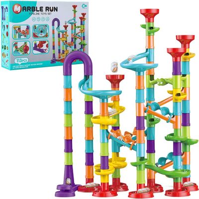 Marble Run Toys Maze Game DIY Educational Playset Birthday Gift for Ages 3+,Track Pipe Building Blocks Glass Marbles for for Kids Ages 4-8 Birth Day Preschool, Toys for 3 Year Old Boys Christmas