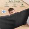 34'' Tall 122'' Extra Wide Retractable Baby Gates (Black) view 4