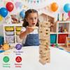 Offelec Wooden Blocks Stacking Games - 54 pcs Tumbling Tower Blocks Game for Kids & Adults, Family Board Games, Montessori Toys with Natural Wood Blocks, Portable Stacking Toys Party Games view 3